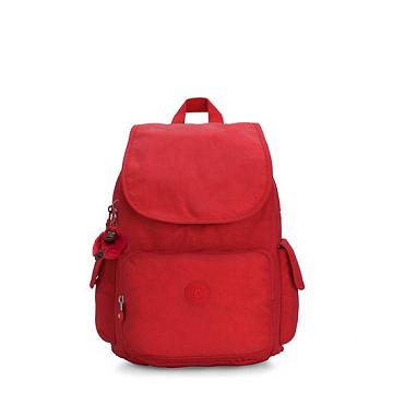 Kipling City Pack Backpacks Cherry Tonal Zipper | CA 1521AH